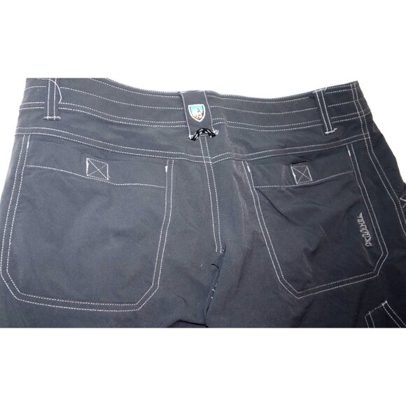 KUHL Hiking Shorts Black Outdoor Technical Size 34 Trail Gorpcore Aesthetic - Picture 6 of 9